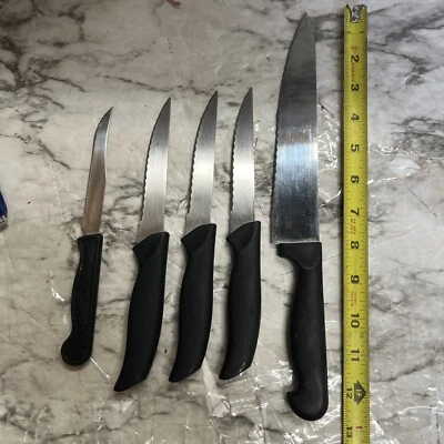 Lote de cuchillos de cocina. 1 cuchillo de corte 3 filetes, 1 cuchillo de emparejamiento único EKCO Foto 1 de 4