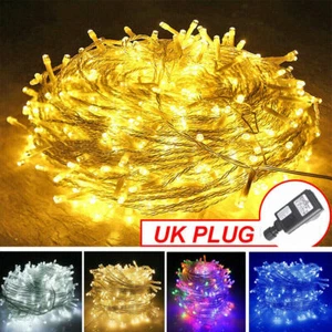Fairy String Lights 10-100m Mains Plug In Christmas Tree Indoor & Outdoor LED - Picture 1 of 21
