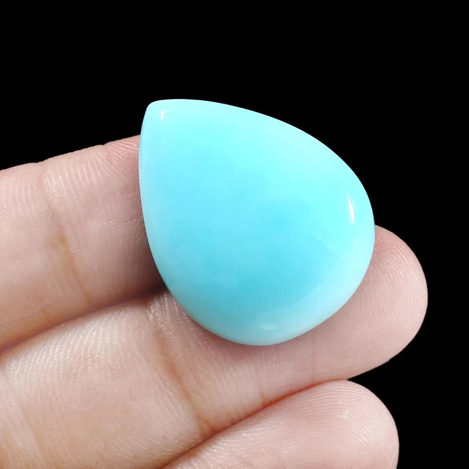 Increíble piedra preciosa en forma de lágrima de cabujón Larimar 100 % natural de calidad superior Foto 1 de 3