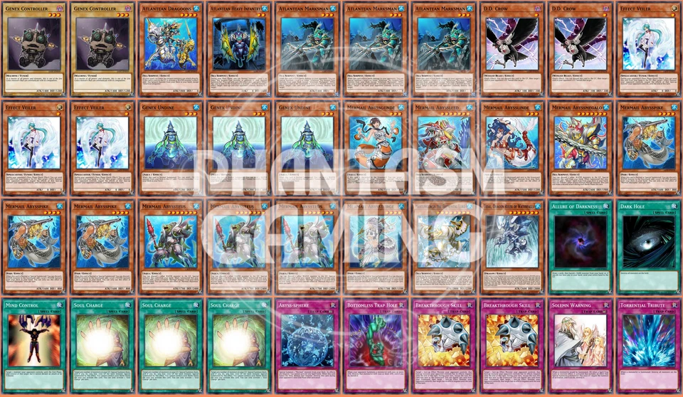 Mermail HAT Deck Soul Charge Effect Veiler Atlantean Dragoons Yugioh - Image 1 of 1