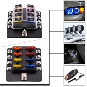 8 Way Blade Fuse Box Block Holder Terminal Circuit For Car Boat 32V Waterproof - Picture 1 of 9