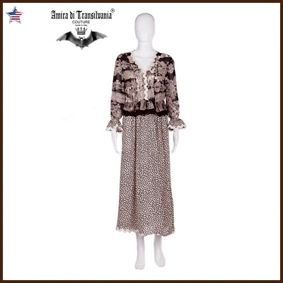 Vestido de cóctel a lunares para mujer elegante damas ropa alta costura moda diseñador Foto 1 de 4