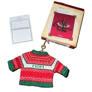 Hallmark Keepsake Ornament 2004 Mom Ugly Sweater On Hanger Christmas Mother’s - Picture 1 of 4