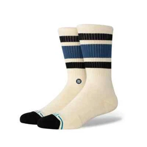 Stance Boyd ST Crew Socks Casual Medium Men 6-8.5 White/Dark Royal Blue/Black - Picture 1 of 1