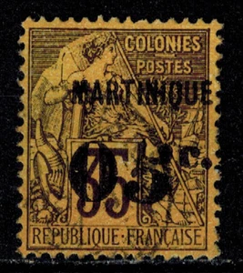 Timbre de Martinique N° 13C oblitéré chiffre 5 penché - Imagen 1 de 1