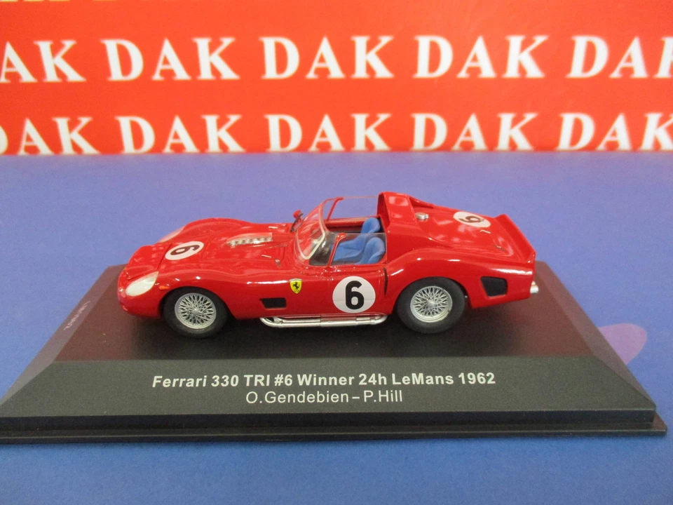 Die cast 1/43 Modellino Auto Ferrari 330TRi 24H Le Mans 1962 O. Gendebien by Ixo - Immagine 1 di 4