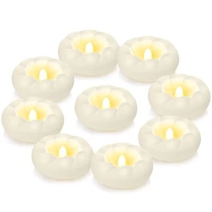 6pack Flameless Led Floating Candles, 3” Plastic Tealights Battery Operated Flic - Picture 1 of 7