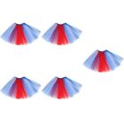  5 Pieces Halloween Costumes for Adults Red White and Blue Tutu Skirt Cosplay