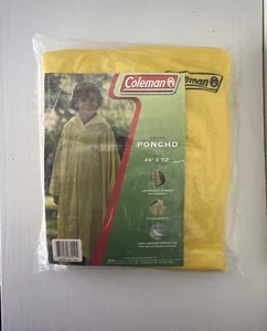 Youth Rain Poncho Yellow Coleman - Picture 1 of 2