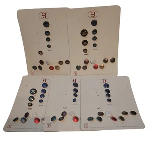 B Fabrica Bottoni Fratelli Bonfanti Vintage Double C Metal Buttons Made in Italy - Picture 1 of 10