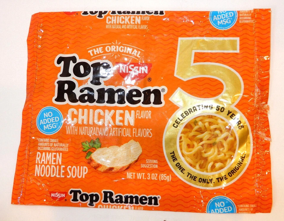 12 Nissin Original Chicken Flavor Top Ramen Noodle Soup No MSG 3oz Cooking FoodA