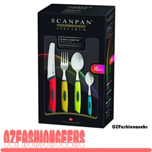Scanpan SPECTRUM CUTLERY SET Fork Knife Spoon COLOUR 16PC SCANPAN PACK 18843 NS - Picture 1 of 2