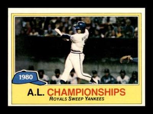 1981 Topps 1980 AL Championships #402 Kansas City Royals
