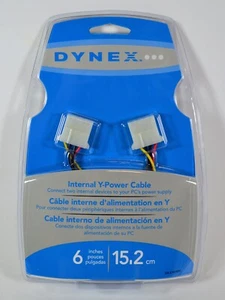 NEW Dynex DX-C101891 Internal Y-Power Cable 6" (15.2cm) - Picture 1 of 3