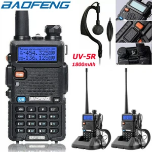 2X Baofeng UV-5R Funkgerät Walkie Talkie Sprechfunkgeräte Handfunkgerät 128CH - Zdjęcie 1 z 11