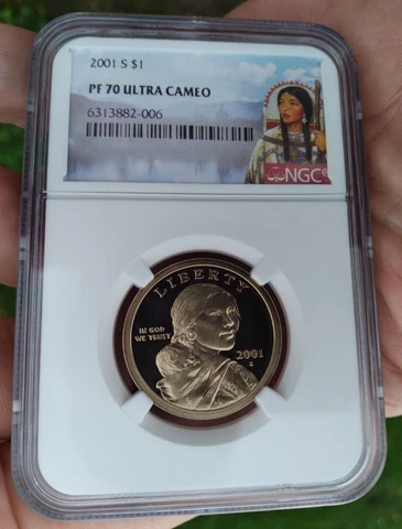 2001 S $1 Sacagawea Native American Dollar NGC PF 70 Ultra Cameo Flawless L@@K Cover