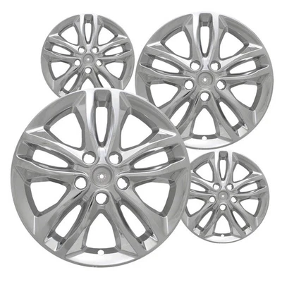 Set of 4 Chrome 17 inch Impostor Wheel Skins for 16-18 Chevy Malibu Rim Covers - Image 1 of 2