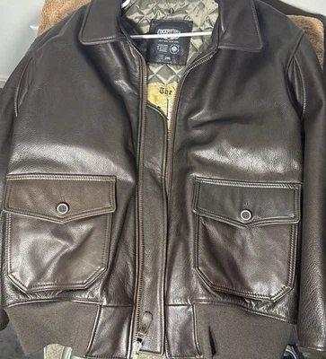 Chaqueta Bomber Cockpit USA G-1 2XL Cuero Marrón Edición Especial Z201035MCW Foto 1 de 4