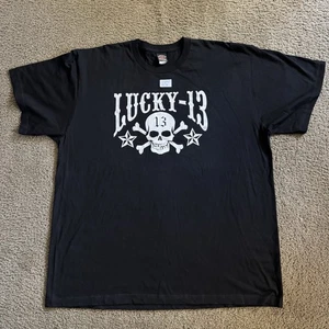 The Original Lucky 13 Shirt Men’s 2XL Short Sleeve Skull & Bones Graphic NWOT - Picture 1 of 4