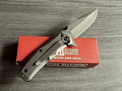 Clip de Bolsillo Plegable ROUGH RIDER AO Ti Recubierto Framelock con Clip - RR1449 Foto 1 de 4