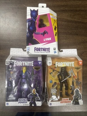 Fortnite Lot Of 3:  DARK VOYAGER & Scuba Jonesy Legendary Series & Lynx Victory - Image 1 of 4