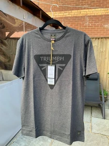 GENUINE TRIUMPH HELSTON GREY MARL T SHIRT SIZE M - Picture 1 of 3