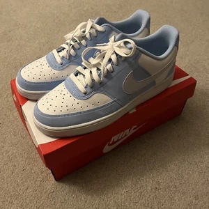 Nike Court Vision Low White/Light Blue Shoes Women’s 11 - Picture 1 of 7