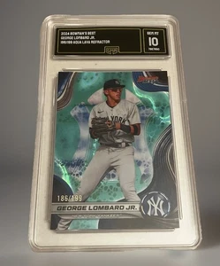 2024 Bowman's Best George Lombard Jr. #TP-15 Aqua Lava Refractor /199 GMA 10 - Picture 1 of 3
