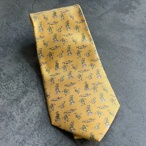 Authentic Salvatore Ferragamo Italy 100% Silk Tie Penguin Sports 60" x 3.75” - Picture 1 of 8