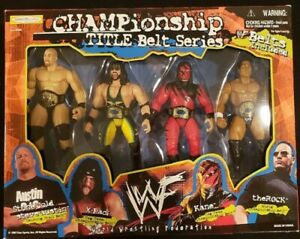 WWE Championship Title Belt Series Steve Austin X-Pac Kane Rock Jakks WWF BCA