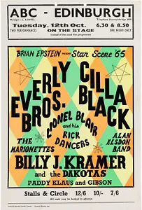 THE MARIONETTES Concert Poster - ABC, Edinburgh 1965 18"x12" reprint - Picture 1 of 1