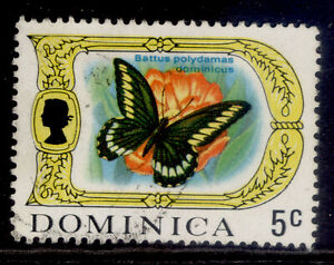 DOMINICA QEII SG277, 5c butterfly, FINE USED.