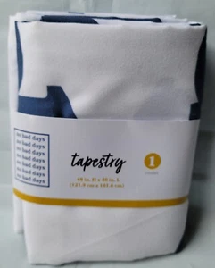 Tapiz colgante azul y blanco NO BAD DAYS tamaño 48"" x 40"" material de tela - Imagen 1 de 10