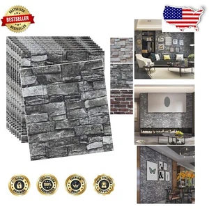 20PCS Self-Adhesive 3D Faux Brick Wallpaper - Covers 29 Sq Ft of Elegance - Picture 1 of 8
