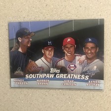2001 Topps Southpaw Greatness Randy Johnson Spahn Carlton Koufax TC17