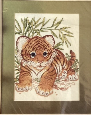 Baby Sumatran Tiger X Stitch Kit  9"x12" by Something Special # 50693 All Incl. - Image 1 of 4