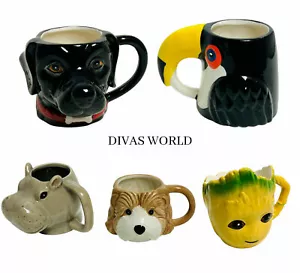 Animals Shaped 3D Mug Tea Coffee Cup Novelty Gift Cockapoo Dog Toucan Bird Groot - Picture 1 of 165