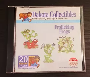 Frolicking Frogs Embroidery Designs CD Dakota da collezione - Foto 1 di 9