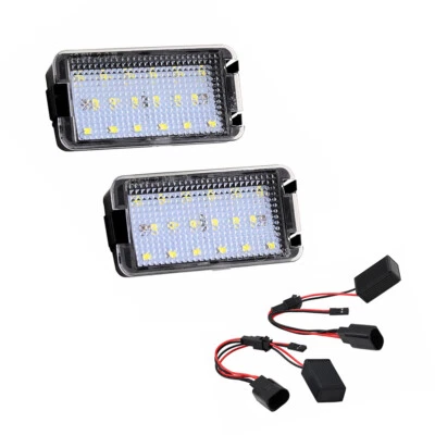 Xenon White LED License Plate Light Clear Cover Fit For Seat Altea 2004-2015 - Image 1 of 4