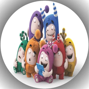 Ostia per torta compleanno festa immagine torta fondente - cialda Oddbods P1 - Foto 1 di 1