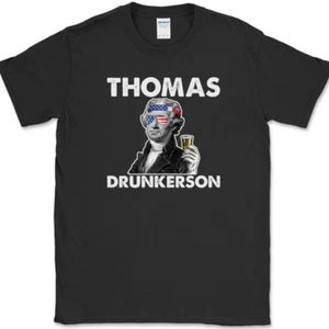 THOMAS DRUNKERSON T-Shirt Funny 4th of July Drinking Humor Party USA Tee - Bild 1 von 10