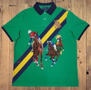 Polo Ralph Lauren Verde Ecuestre Calce Clásico Polo Talla MEDIANO NUEVO - Imagen 1 de 1