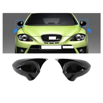 Tapa de cubierta de espejo retrovisor de puerta lateral izquierda derecha para Seat Ibiza MK4 2008-2017 Foto 1 de 4