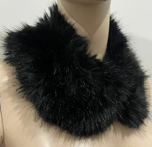 Bufanda de cuello forrada con gancho de piel sintética negra HOBBS LONDON - talla única - Imagen 1 de 6