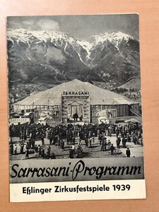Sarrasani-Programm Esslinger Zirkusfestspiele 1939 Werbung Zirkus Cirkus K54 - Bild 1 von 10