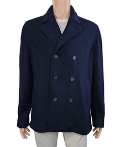 HARTFORD Navy Blue Boiled Wool Peacoat XL $450 - Picture 1 of 6