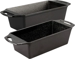 Lodge Cast Iron 2 Piece Loaf Pan Set - Picture 1 of 12