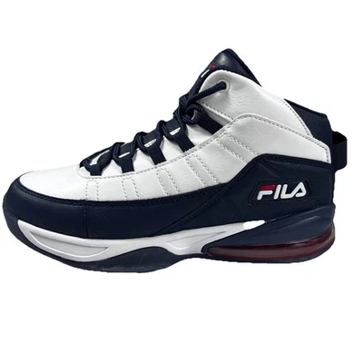 Tênis de basquete Fila Activisor Viz crianças grandes 6,5 branco azul desempenho - Imagem 1 de 4