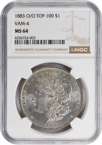 1883-O/O VAM 4 Morgan Silver Dollar MS64 NGC - Picture 1 of 2