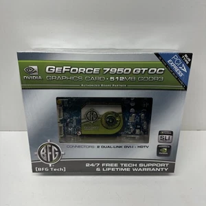 BFG Tech GeForce 7950 GT OC 512MB GDDR3 PCI-E Graphics Card BFGR7950512GTOCE NEW - Photo 1/5